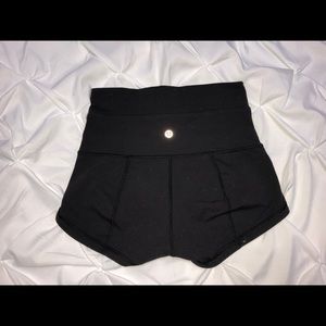 Black high waisted Lululemon shorts